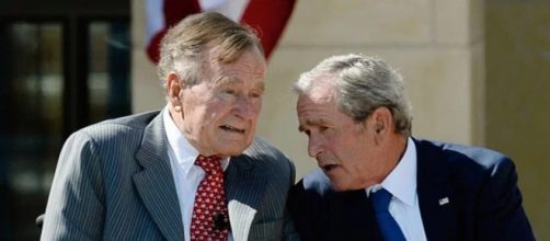 George H.W. Bush, George W. Bush, via Twitter