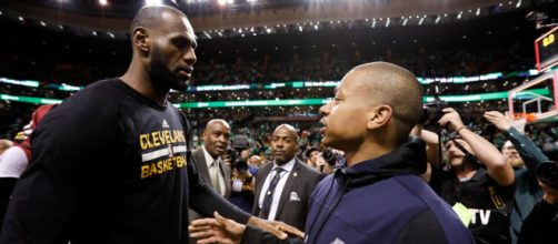 Isaiah loved LeBron's performance! [Image: Cavs/YouTube screencap]