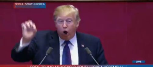 Donald Trump in South Korea, via Twitter