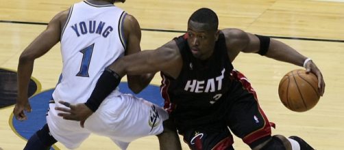 Dwyane Wade sends a message to the Cavs fans. Image Credit: Keith Allison / Flickr