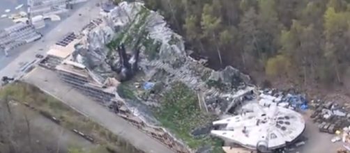 'Star Wars VIII' photographs reveal the Millennium Falcon has landed. -- YouTube screen capture / Star Wars