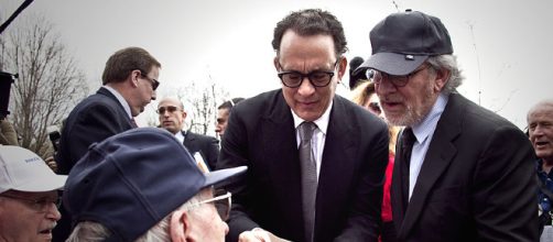 Tom Hanks and Steven Spielberg {image courtesy United States Marine Corps wikimedia commons]