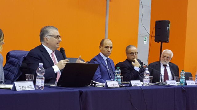 Giuseppe Novelli alla cerimonia di apertura di 1,2,3 Scienze