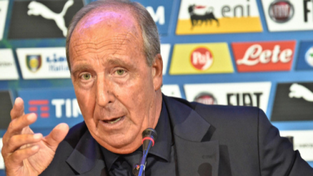 Il CT Gian Piero Ventura in conferenza stampa.