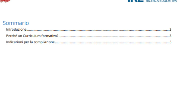Indire, cos' &egrave; il curriculum formativo