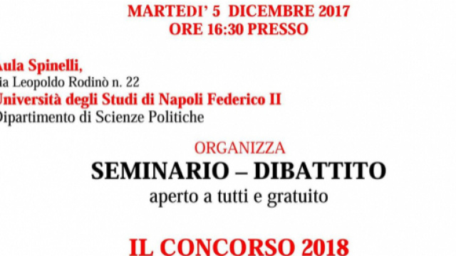 Locandina evento svoltosi il 5 dicembre 2017