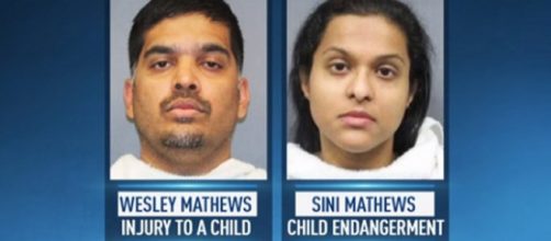 Wesley Mathews and Sini Mathews. (Image from WFAA/YouTube)