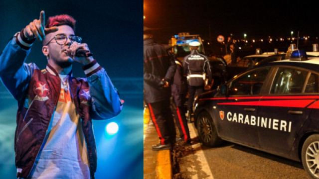 Tempestivo intervento delle forze dell'ordine durante un recente live di Sfera Ebbasta.