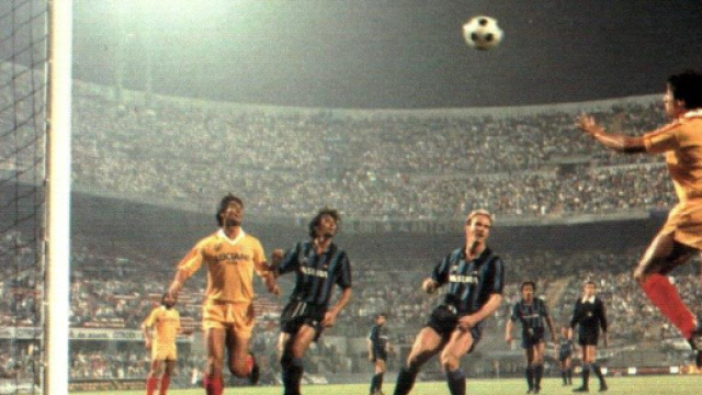 Una fase di Inter-Francavilla, primo turno di Coppa Italia della stagione 1984/85