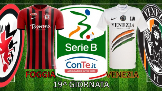 Foggia e Venezia si sfideranno questa sera nell'anticipo della 19^ giornata del campionato di Serie B ConTe.it