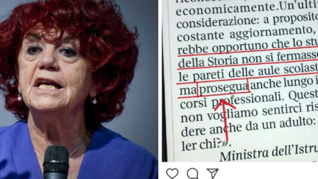 L'errore grammaticale della Ministra dell' istruzione Valeria Fedeli