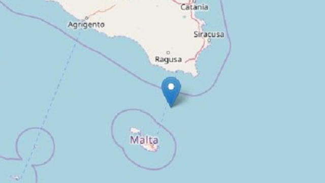 scossa di terremoto in sicilia nel ragusono e canale di sicilia