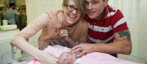 Miracle baby born with heart outside her chest