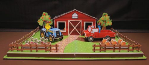 The fully assembled "Farm" set comes with a tractor, a truck, and more. / Image via Zing, used with permission.
