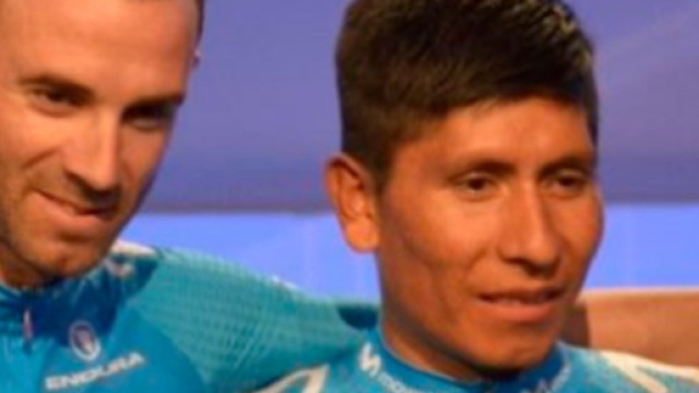Valverde e Quintana con la nuova maglia della Movistar