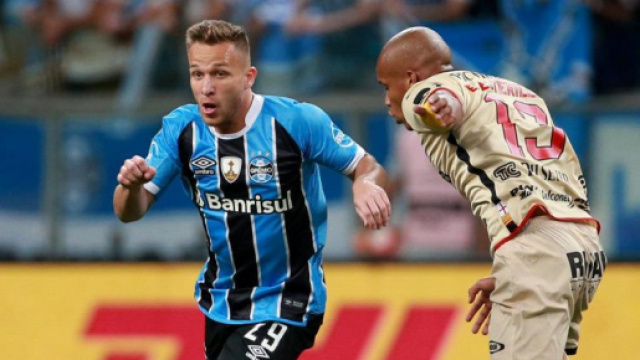 Barcelona issue apology to Gremio after starlet Arthur snapped in ... - thesun.co.uk