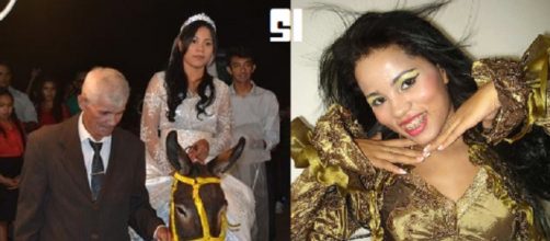 Stefhany Absoluta chega a casamento de jumento e sai em carr&atilde;o