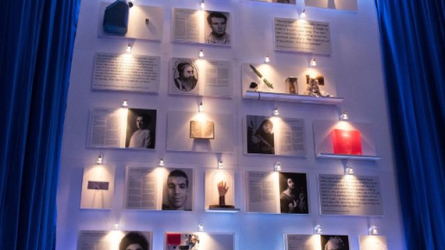 Photo de l'exposition "Le Mus&eacute;e des martyrs" &agrave; la galerie d'art Kunstquartier Bethanien de Berl&iacute;n, le 29 novembre de 2017 MAXPPP/EFE/Hayoung Jeon
