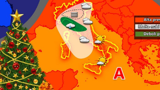 Le previsioni meteo per il periodo delle festivit&agrave;