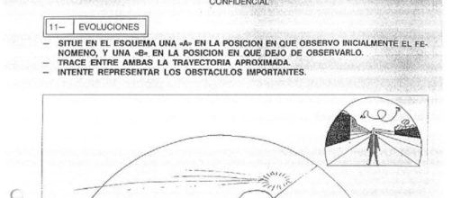 Ejemplo de representaciones dibujadas y explicadas, a&ntilde;adidas a los informe OVNI