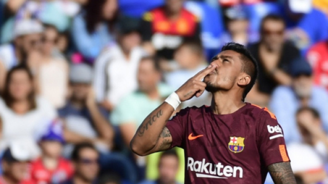 Paulinho c&eacute;l&eacute;brant son but salvateur face &agrave; Getafe.