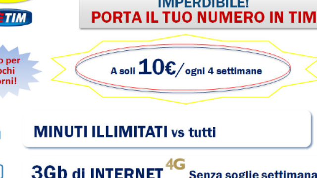 Promo Tim, arriva la Ten Go 30 Gb ...