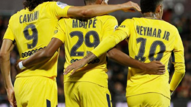 cavani Neymar Mbappe Paris Saint