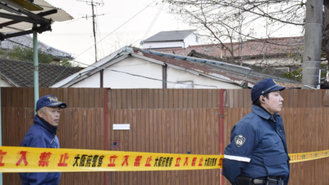 La polizia sul luogo del crimine.