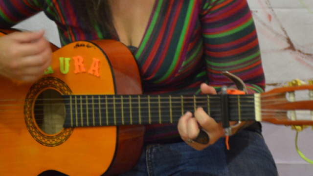 Maria Laura Villalba durante una delle sue attivit&agrave;.