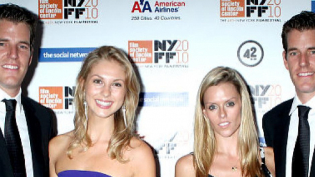 Una foto che ritrae i fratelli Winklevoss.