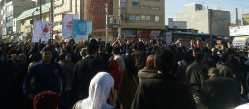 Iran protest rally. - [Image courtesy unidentified Iranian / Wikimedia Commons]