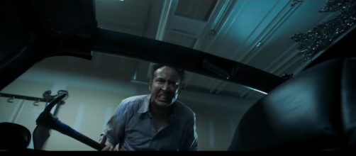 Nicholas Cage in rage mode for the film "Mom and Dad"- Image Credit:BBC/YouTube screencap