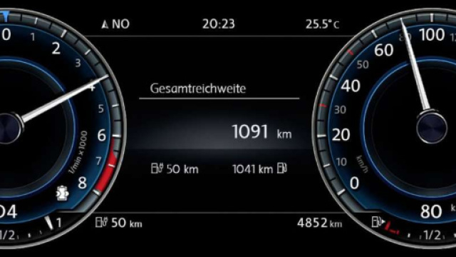 Il tachimetro di un'automobile