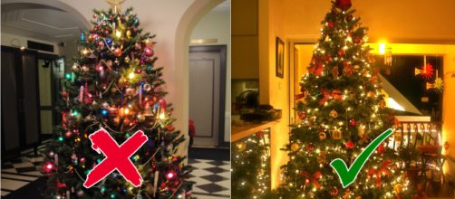 If you are sick of getting tangled in the Christmas lights, try the vertical way of decorating the tree. Image Credit: Blasting News