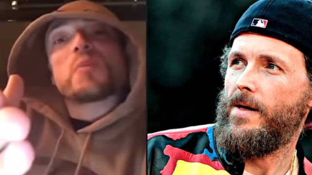 Gu&egrave; Pequeno a sinistra, Jovanotti a destra.