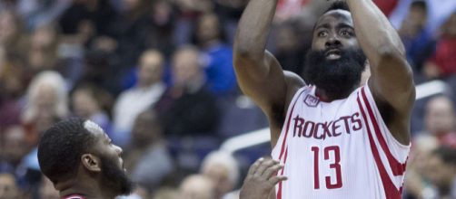 James Harden takes on the Portland Trail Blazers. - [Image via Wikimedia Commons - Keith Allison]