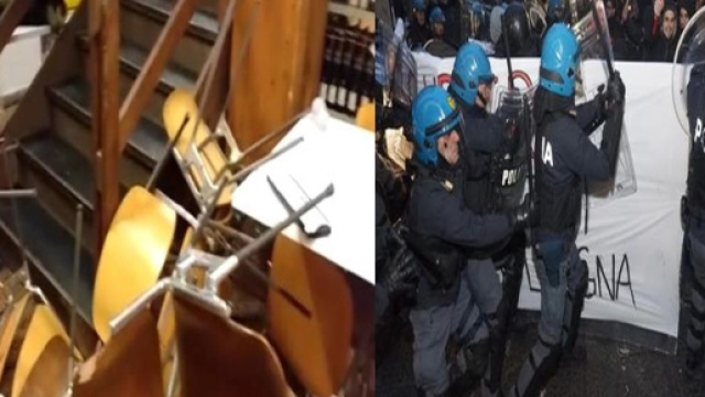 Bologna: continuano gli scontri tra studenti universitari e forze dell'ordine