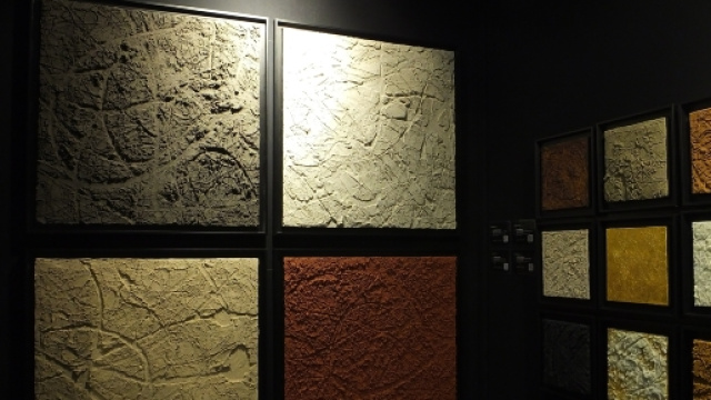 La materiography de Gaspard au salon d'art contemporain A3f, &agrave; Paris, 2017