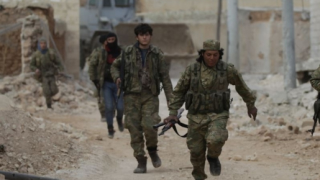 I soldati durante le operazioni ad al-Bab