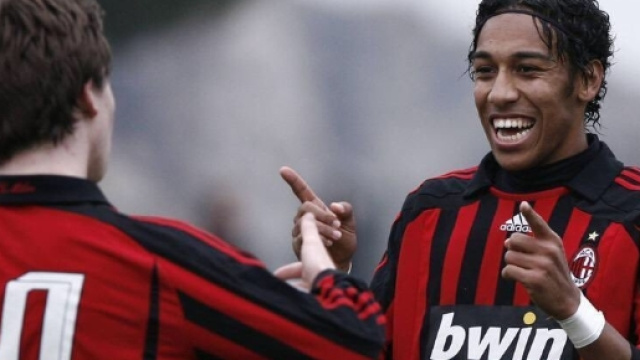 Pierre Aubameyang ai tempi della squadra Primavera del Milan