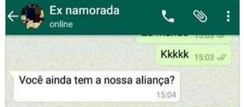 Mo&ccedil;a toma resposta inesperada do ex. (foto: reprodu&ccedil;&atilde;o Whatsapp)