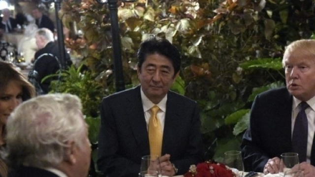 Donald Trump e il presidente del Giappone Shinzo Abe