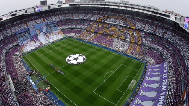 Il Santiago Bernabeu di Madrid, tutto esaurito per stasera.