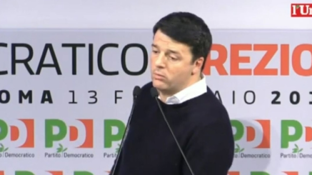 Matteo Renzi durante la Direzione del PD