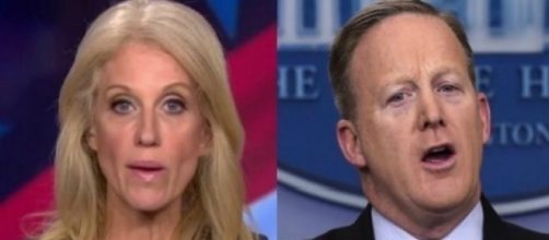 Kellyanne Conway and Sean Spicer, via Twitter