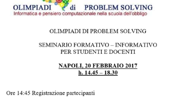Come partecipare al eminario sul Problem Solving