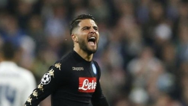 La gioia di Insigne dopo il gol del vantaggio azzurro