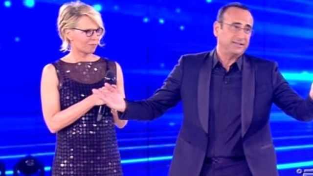 Sanremo 2017, Maria De Filippi e Carlo Conti - today.it