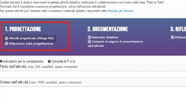 Esempio di progettazione attivit&agrave; didattica