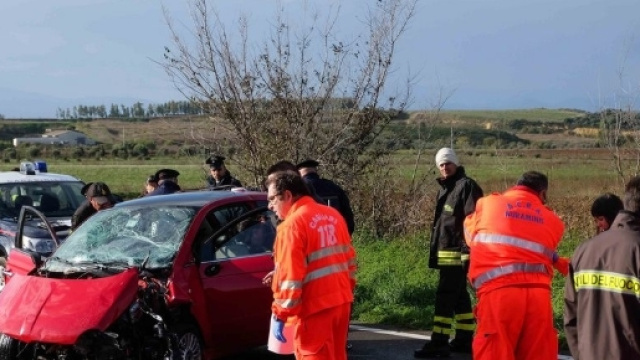Fotografia di un incidente stradale